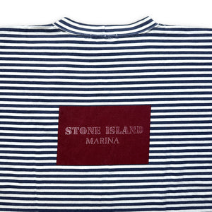 Tee-shirt rayé Stone Island Marina des années 1990 - Moyen