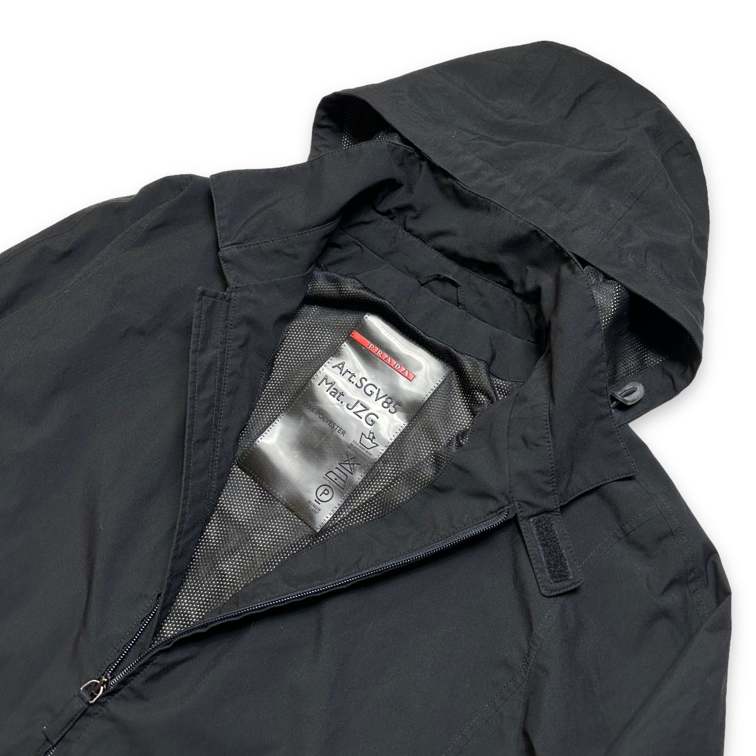Early 2000's Prada Sport Black Hooded Jacket - Extra Large – Holsales