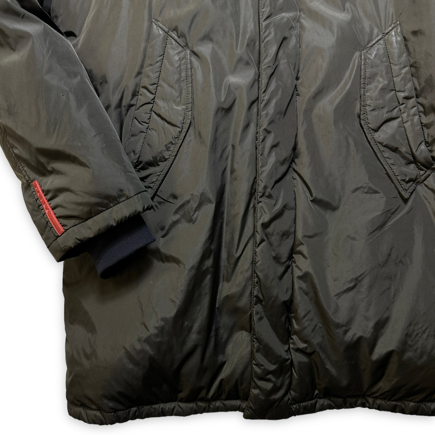 Trench-Coat rembourré Prada du début des années 2000 - Extra Large / Extra Extra Large