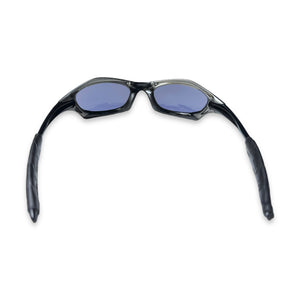 2003 Oakley Splice Black Gunmetal Polished Black + Emerald Iridium Sunglasses