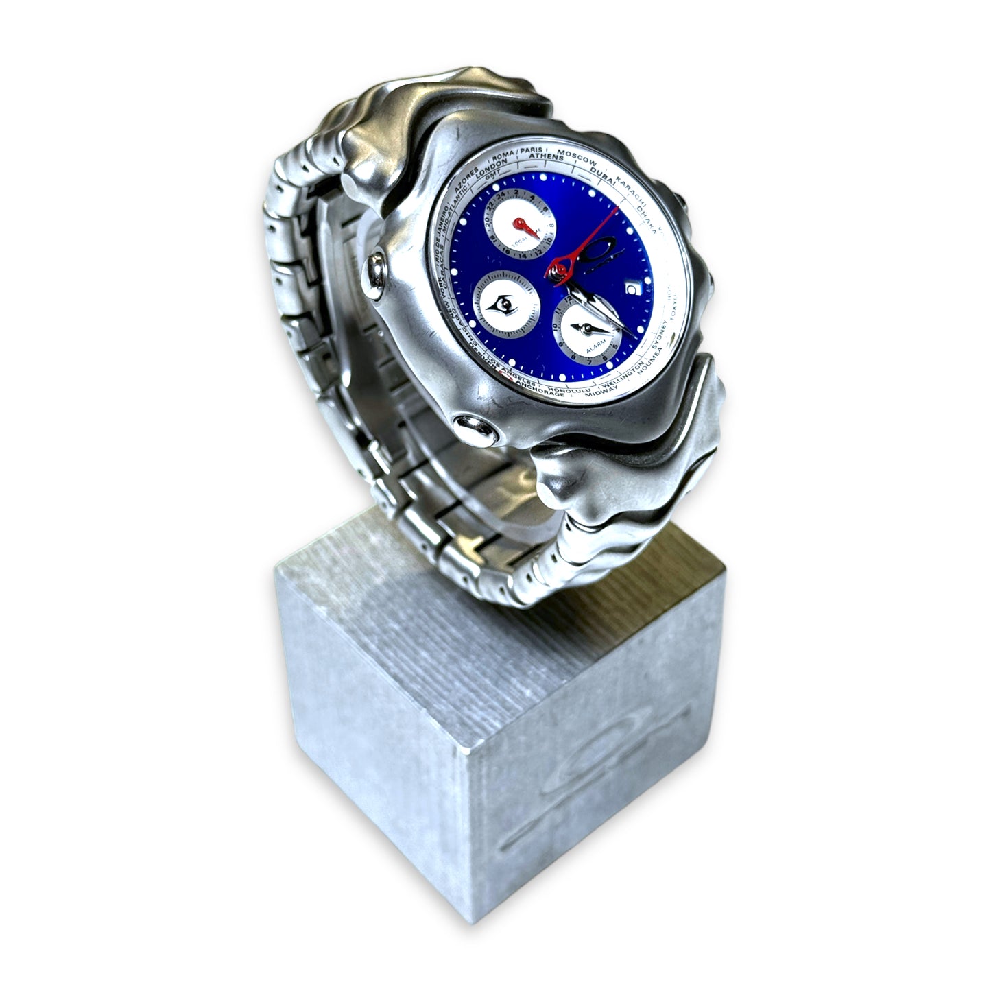 Montre analogique bleue aiguisée Oakley GMT 2003