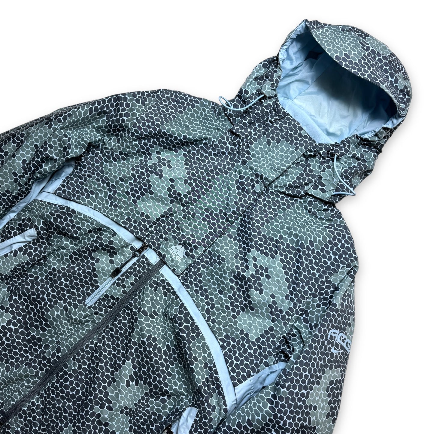 Early 2000's Nike ACG Centre Graphic Reptile Camo Padded Jacket - Small