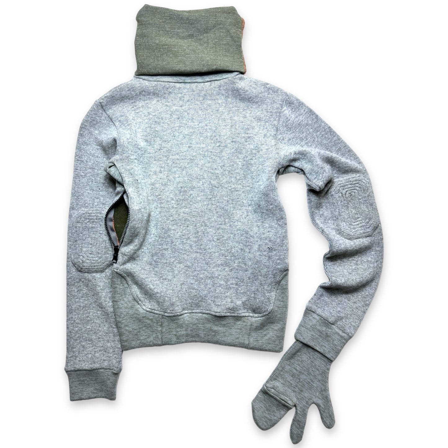 1990's Maharishi Roll Neck Knitted Pullover w/Built-In Removable Glove