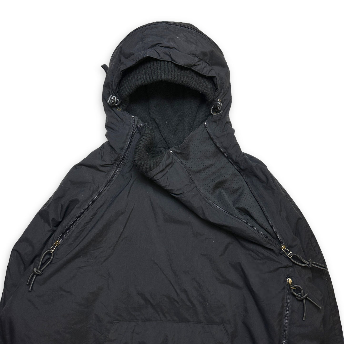 Veste pull technique ventilée multi-zip Schott noire - Extra Large