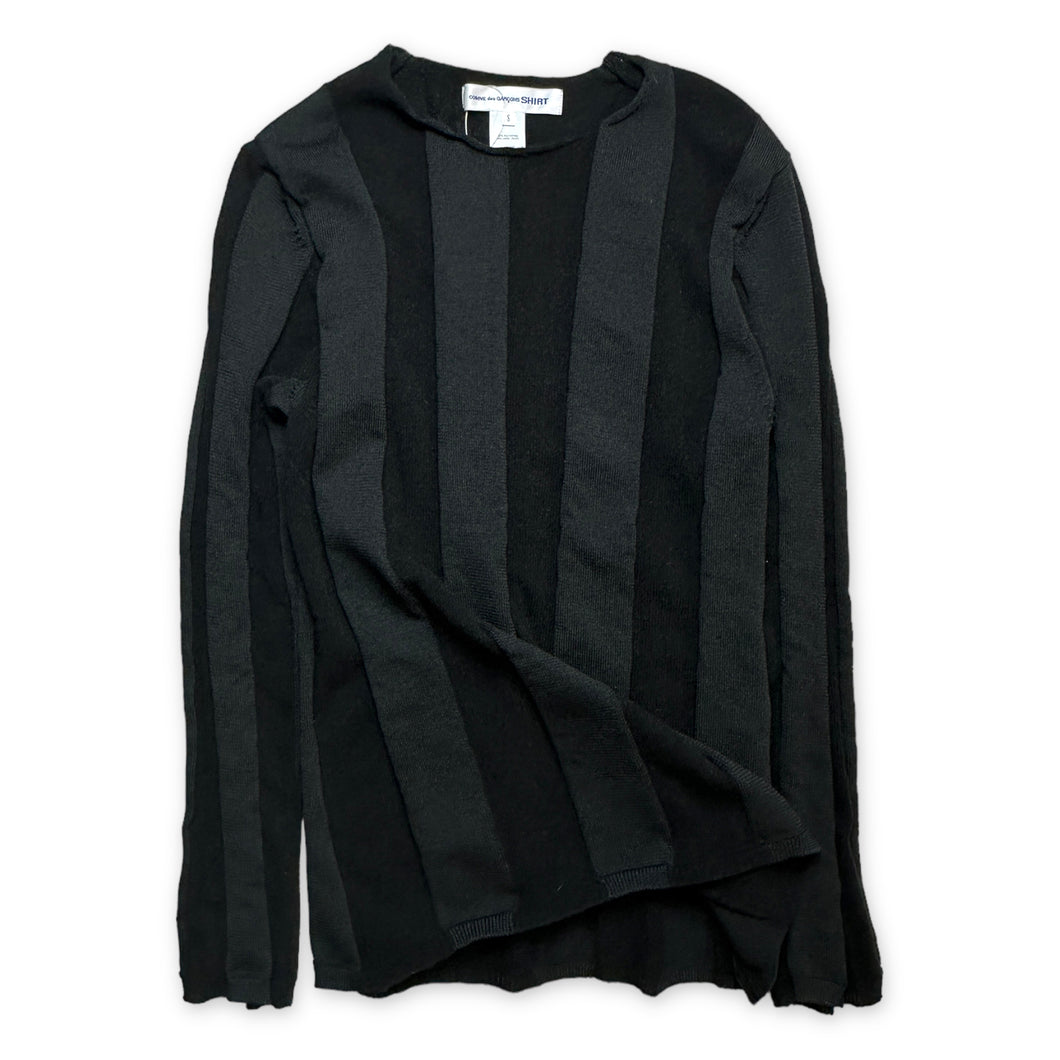 Comme Des Garcons SHIRT Feather Weight Striped Knit Sweater - Small