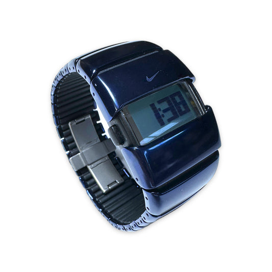 Montre numérique Nike D-Line en acier inoxydable du début des années 2000