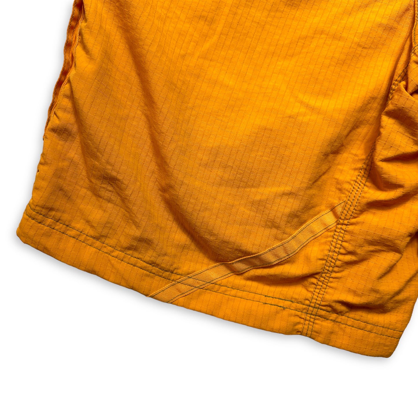 Early 2000's Oakley Software Bright Orange Multi Pocket Cargo Shorts - Medium
