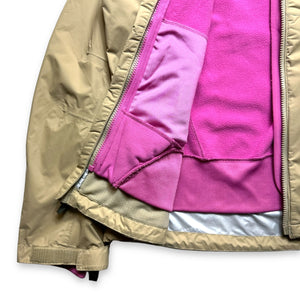 Early 2000's Nike ACG 2in1 Beige/Fluorescent Pink Tri-Pocket Jacket - Small / Medium