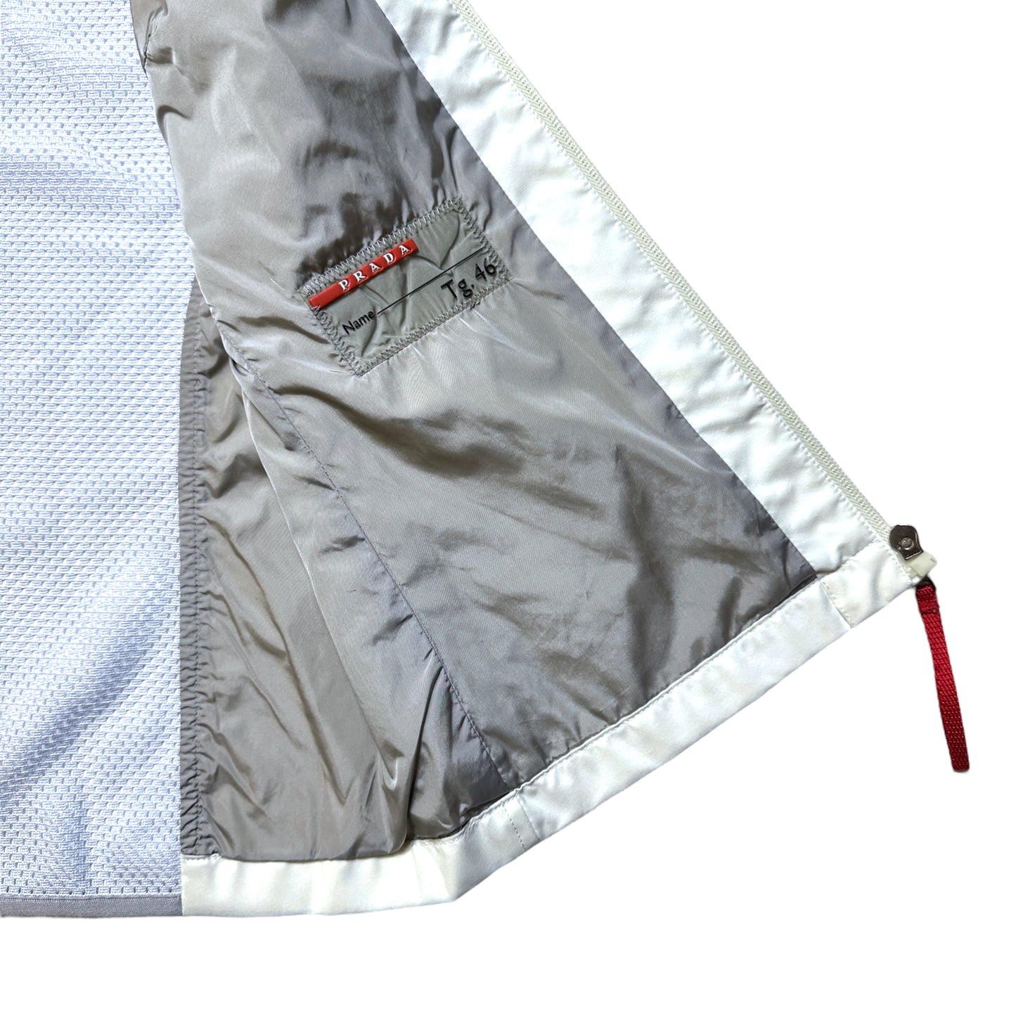 SS00’ Prada Sport Ventilated Packable Hood White Vest
