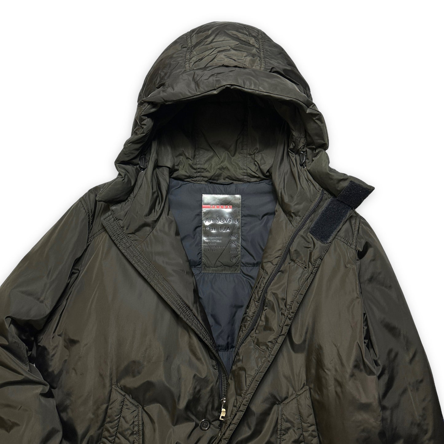 Trench-Coat rembourré Prada du début des années 2000 - Extra Large / Extra Extra Large