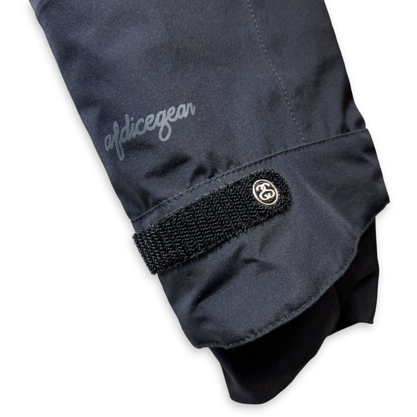 AW11' Stüssy x Afdice Jet Black Asymmetric Zip Technical Gore-Tex Jacket
