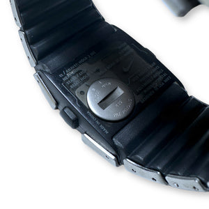 2000 年代初頭 Nike D-Line シルバー/ブラック ロン ステンレススチール デジタル ウォッチ