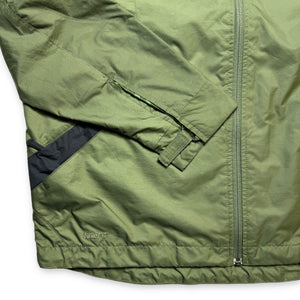Early 2000's Nike Khaki Green Panelled Double Pocket Technical Jacket - Large