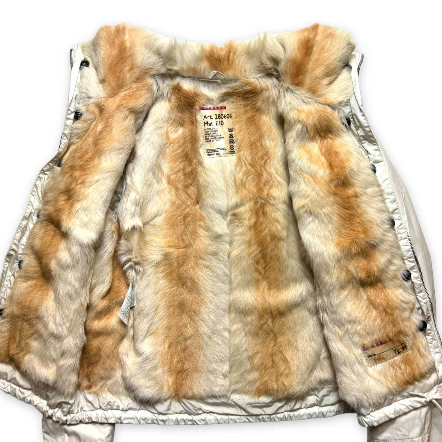 Early 2000's Prada Dyed Goat Fur Lined Jacket - Womens 6-8