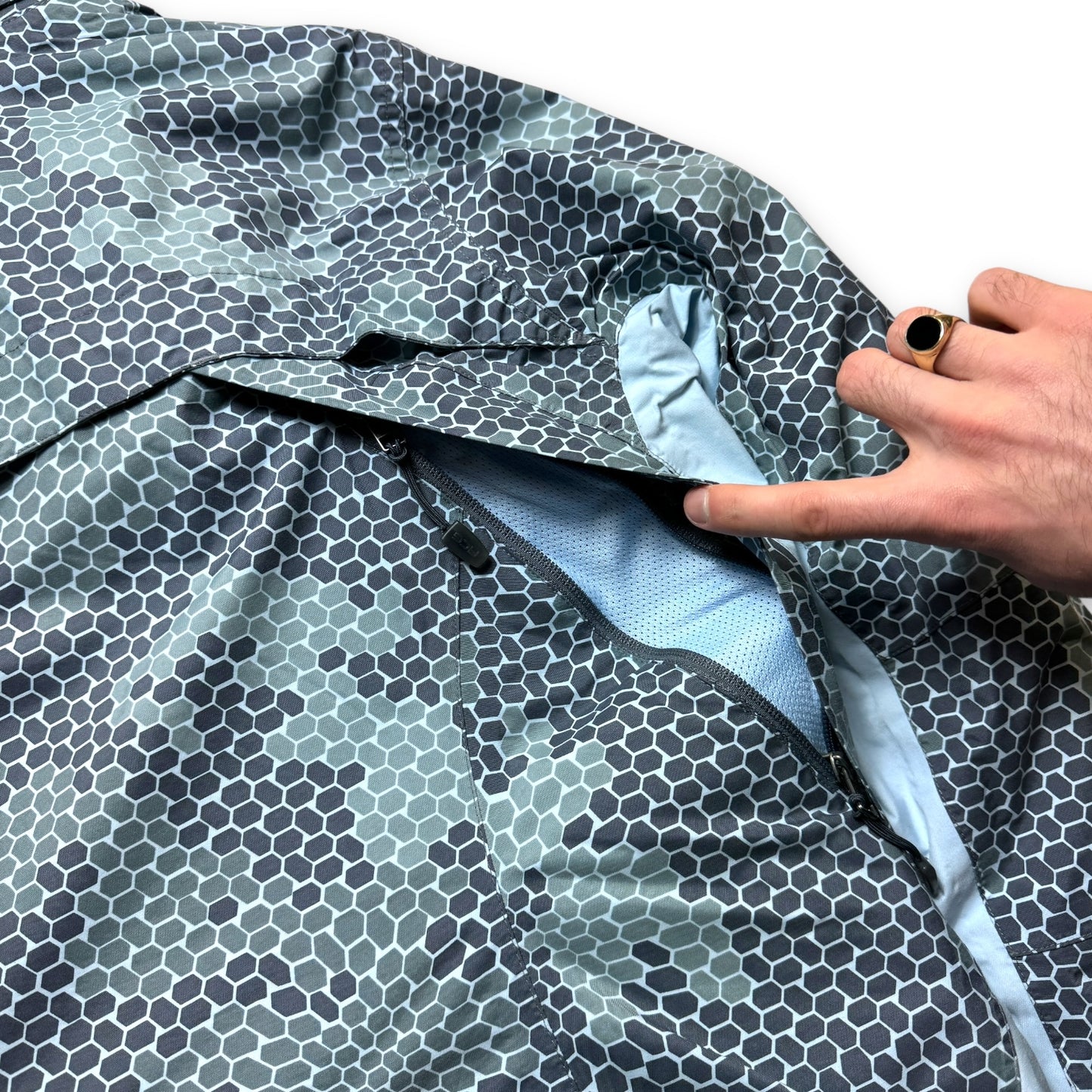 Early 2000's Nike ACG Centre Graphic Reptile Camo Padded Jacket - Small