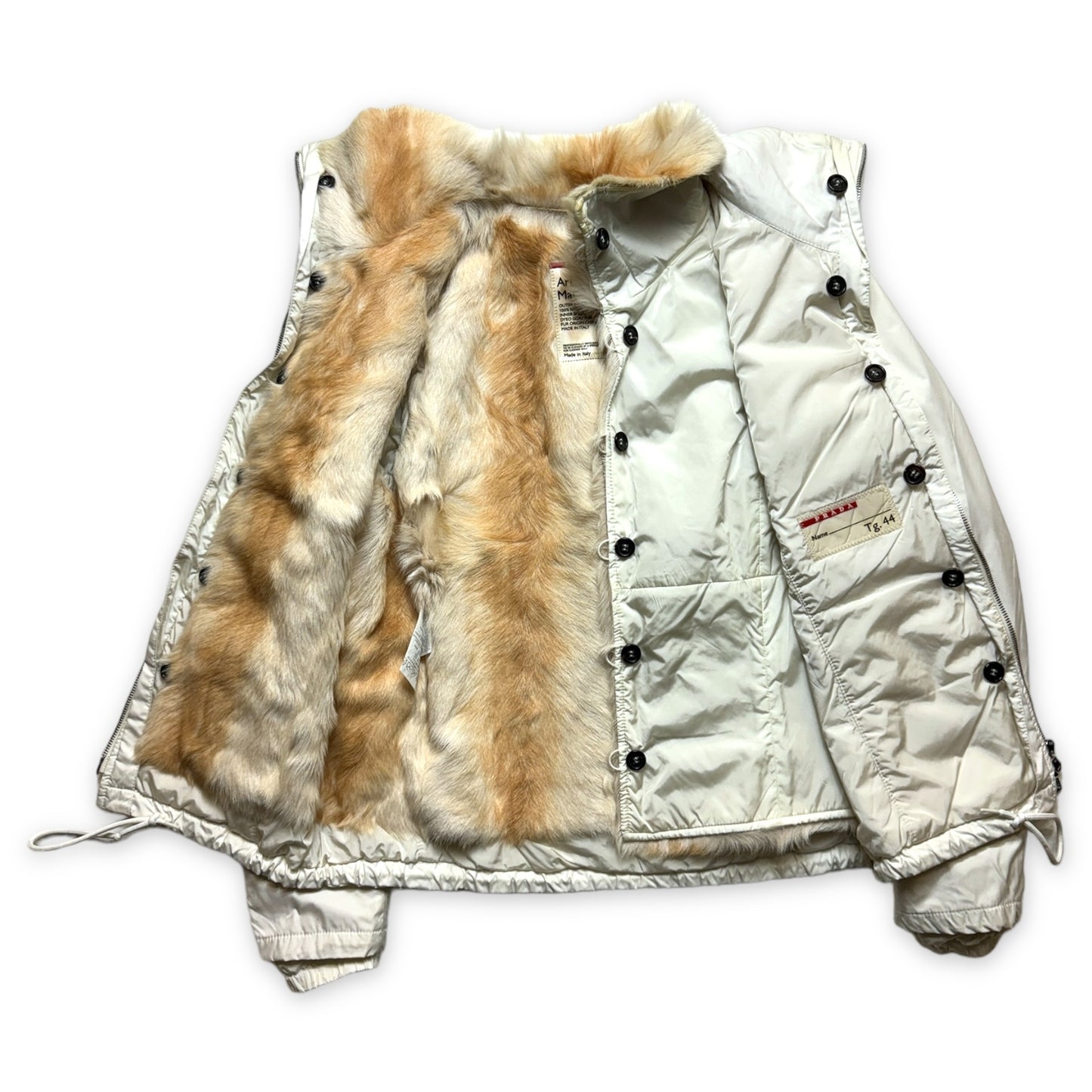 Early 2000's Prada Dyed Goat Fur Lined Jacket - Womens 6-8