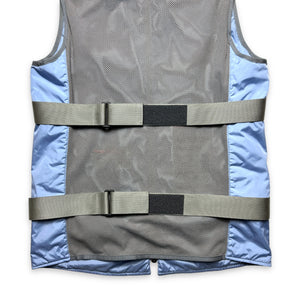 SS99' Prada Sport Baby Blue Padded Nylon Bondage Strap Vest - Medium