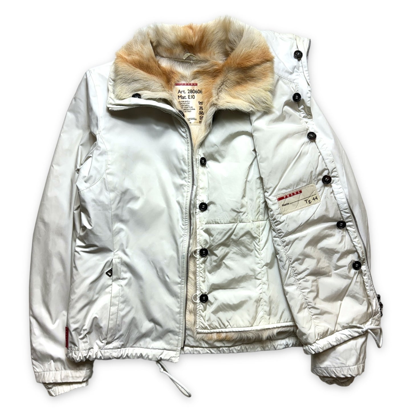 Early 2000's Prada Dyed Goat Fur Lined Jacket - Womens 6-8