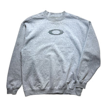画像をギャラリービューアに読み込む, Early 2000&#39;s Oakley Centre Graphic Grey Sweatshirt - Medium / Large