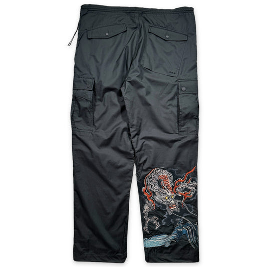 SS23' Maharishi Dark Grey Embroidered Dragon Snopants - Small / Medium / Extra Large