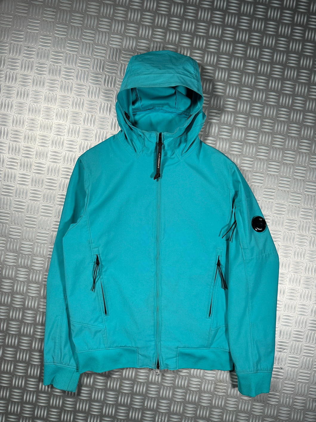 CP Company Marina Blue Soft Shell Goggle Jacket