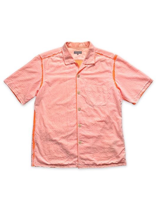 2003 Comme Des Garcons Exposed Mesh Seam Short Sleeve Shirt