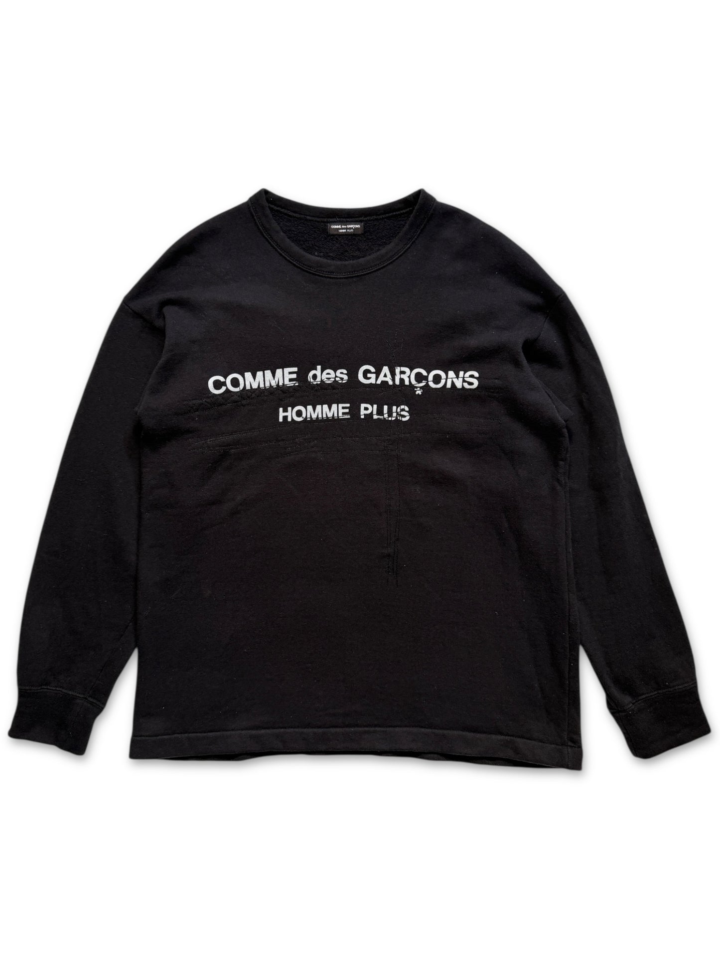 Early 2000's Comme Des Garcons Homme Plus Scratch Embroidered Crewneck