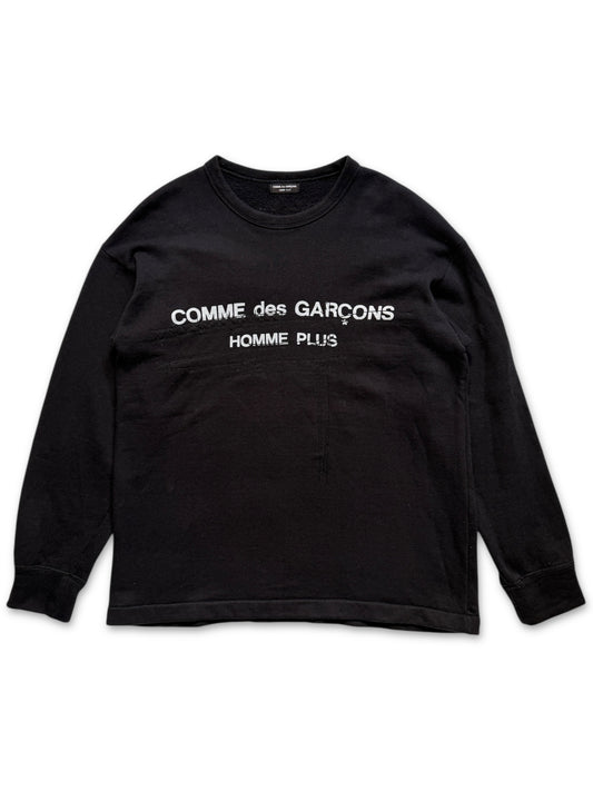 Early 2000's Comme Des Garcons Homme Plus Scratch Embroidered Crewneck