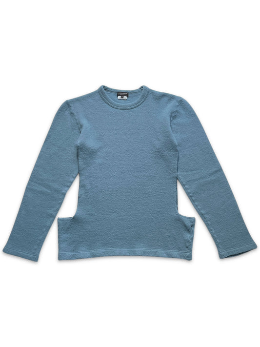AW22' Comme Des Garcons Homme Plus Sky Blue Knitted Jumper