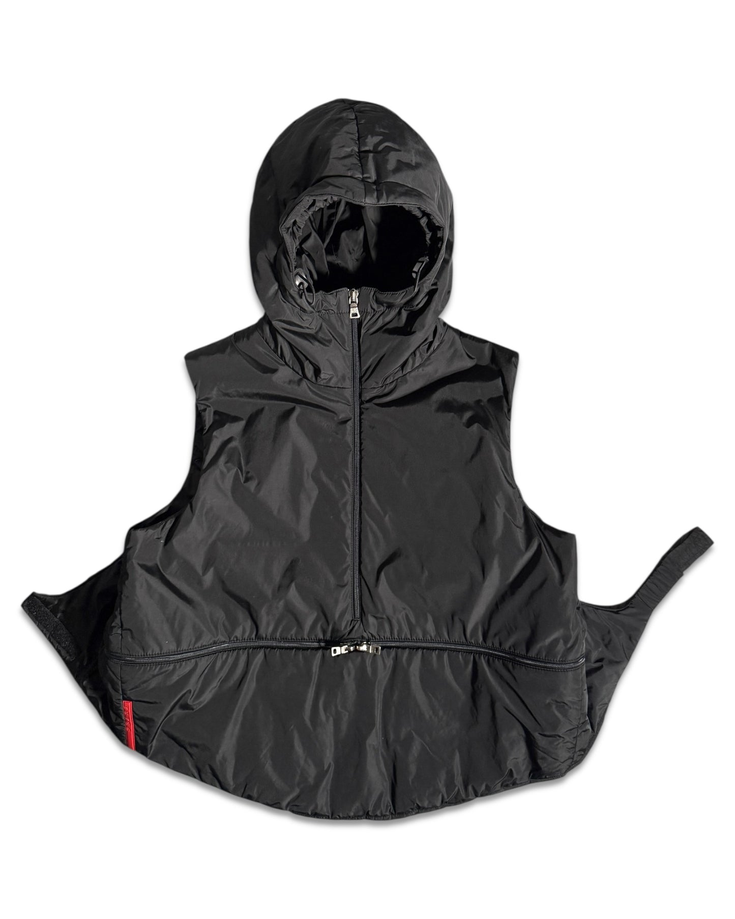 FW99' Prada Sport Packable Hooded Pullover Vest