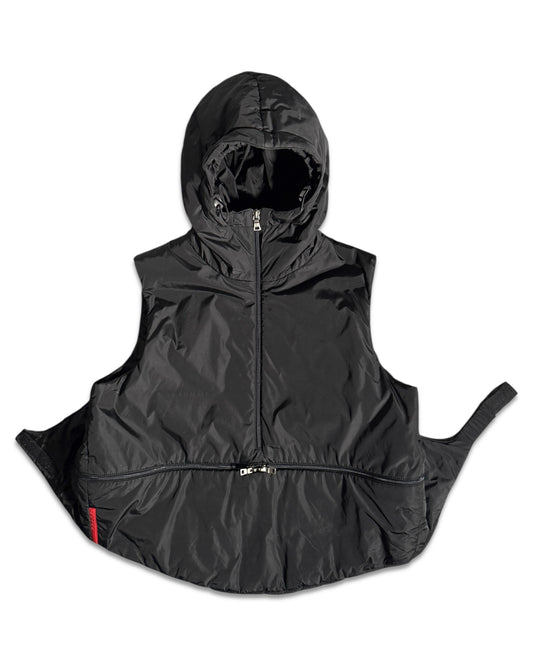 FW99' Prada Sport Packable Hooded Pullover Vest