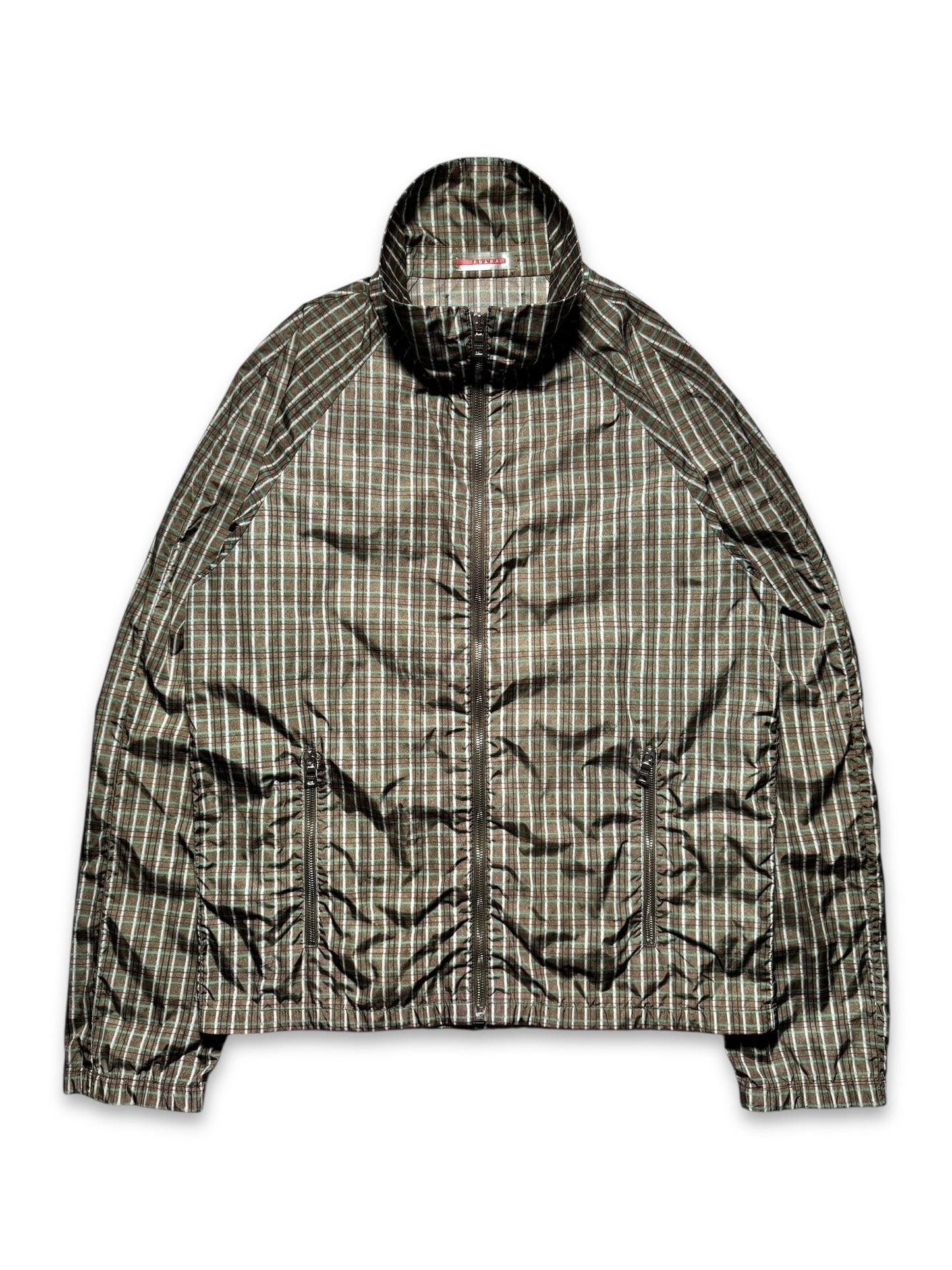 SS07' Prada Plaid Print Cropped Jacket