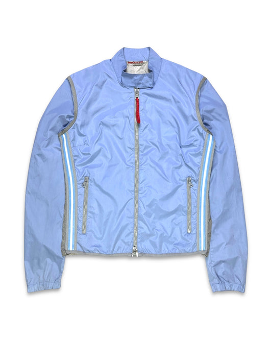 SS00’ Prada Sport Semi Transparent Back Baby Blue Jacket