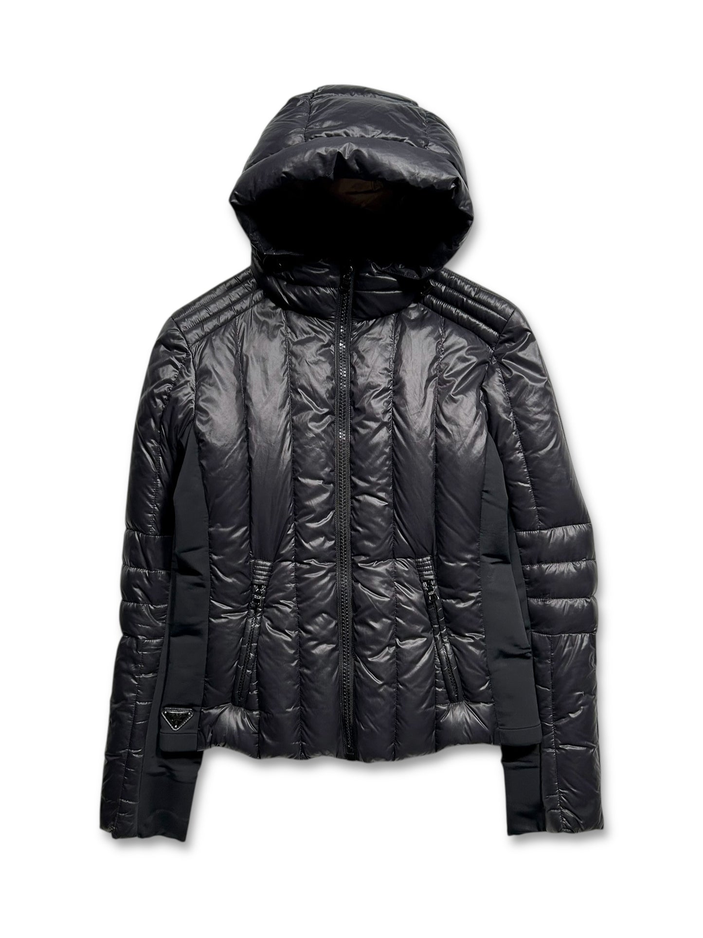 Prada Milano Womens Hooded Down Jacket