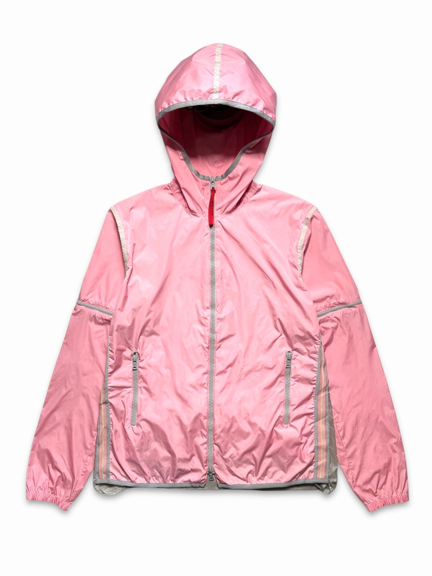 SS00' Prada Sport Baby Pink Nylon Hooded Jacket