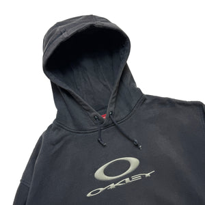 Early 2000's Oakley Black Washed Out Hoodie - Large / Extra Large