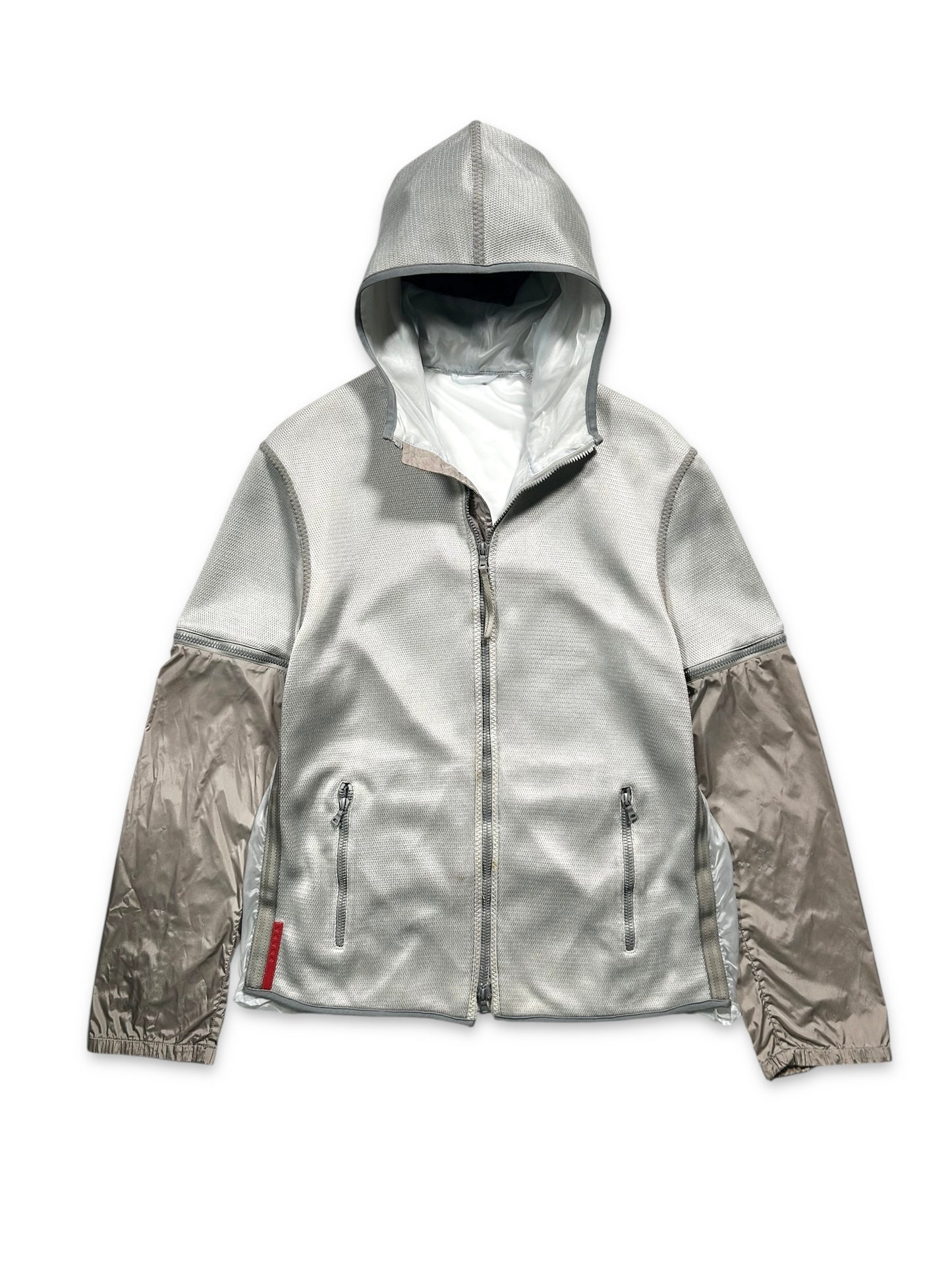 SS00' Prada Sport Translucent Multi-Fabric Jacket