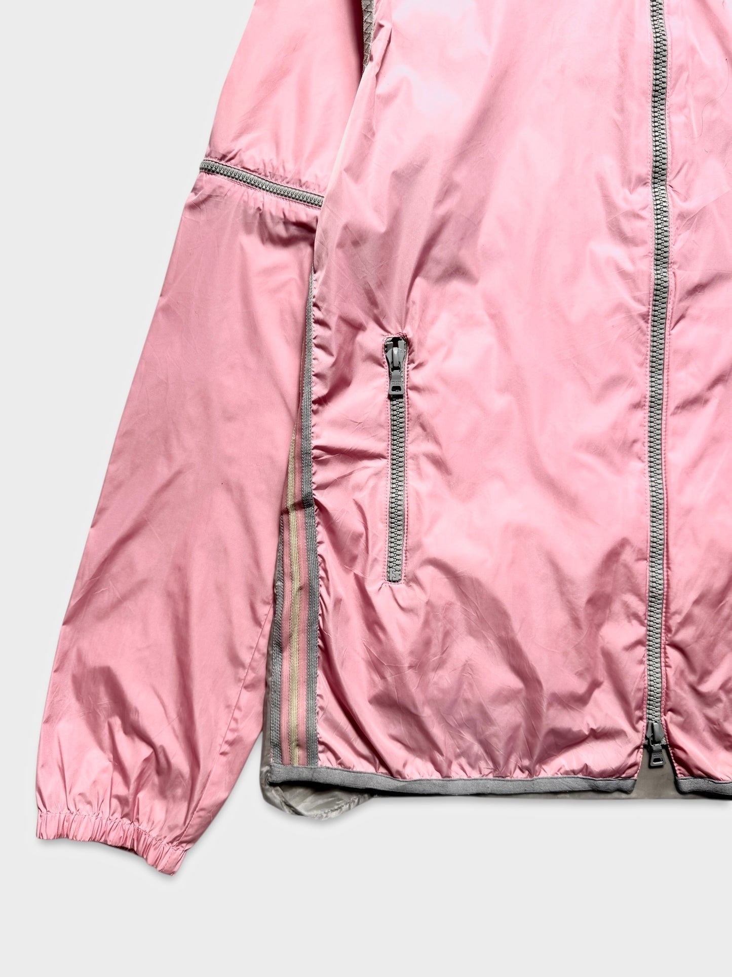 SS00' Prada Sport Baby Pink Nylon Hooded Jacket