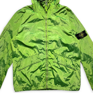 SS09' Stone Island Volt Green Nylon Metal Shimmer Jacket - Extra Large