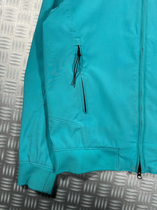 CP Company Marina Blue Soft Shell Goggle Jacket - Medium