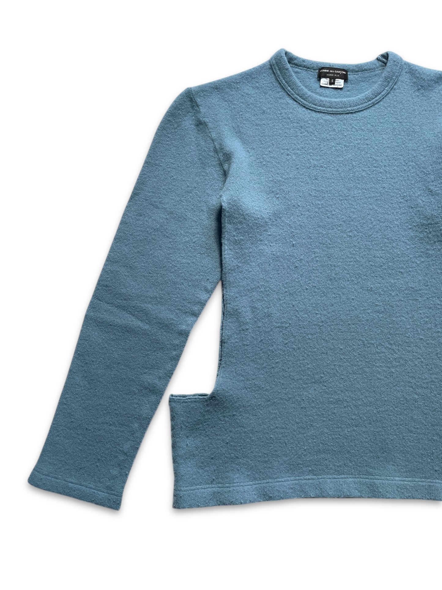 AW22' Comme Des Garcons Homme Plus Sky Blue Knitted Jumper