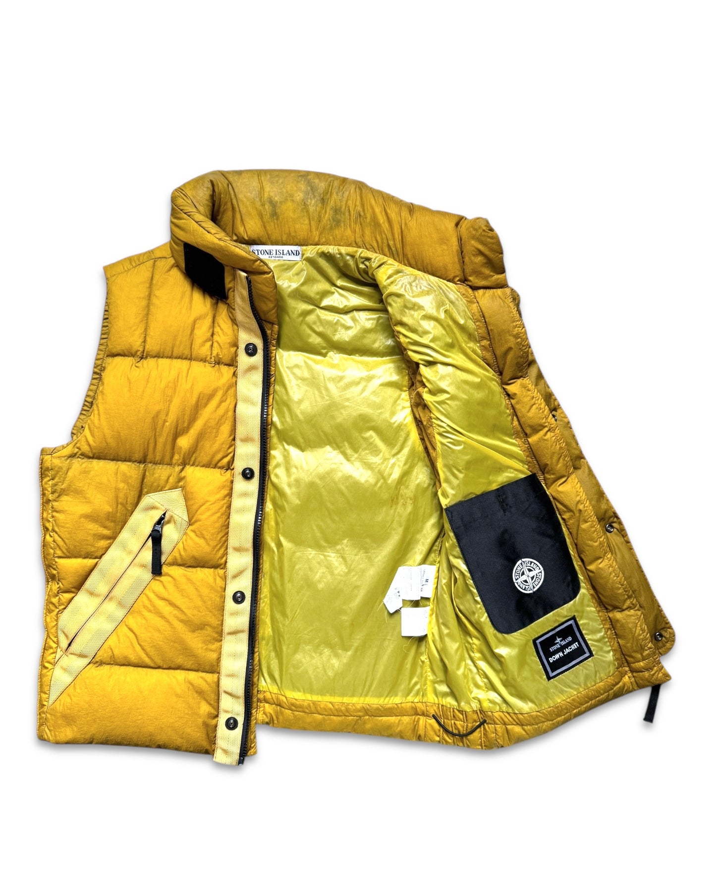 AW08’ Stone Island Opaque Bright Yellow Padded Goose Down Vest