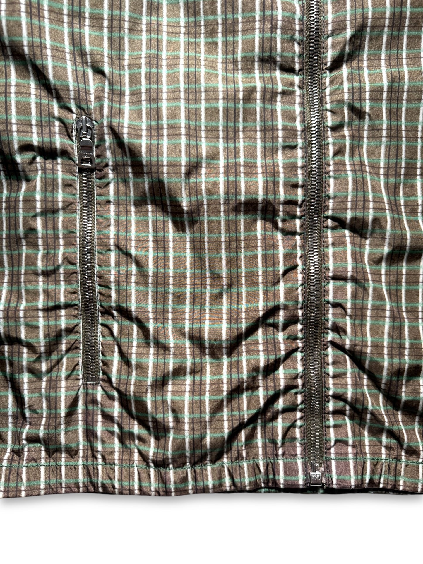 SS07' Prada Plaid Print Cropped Jacket