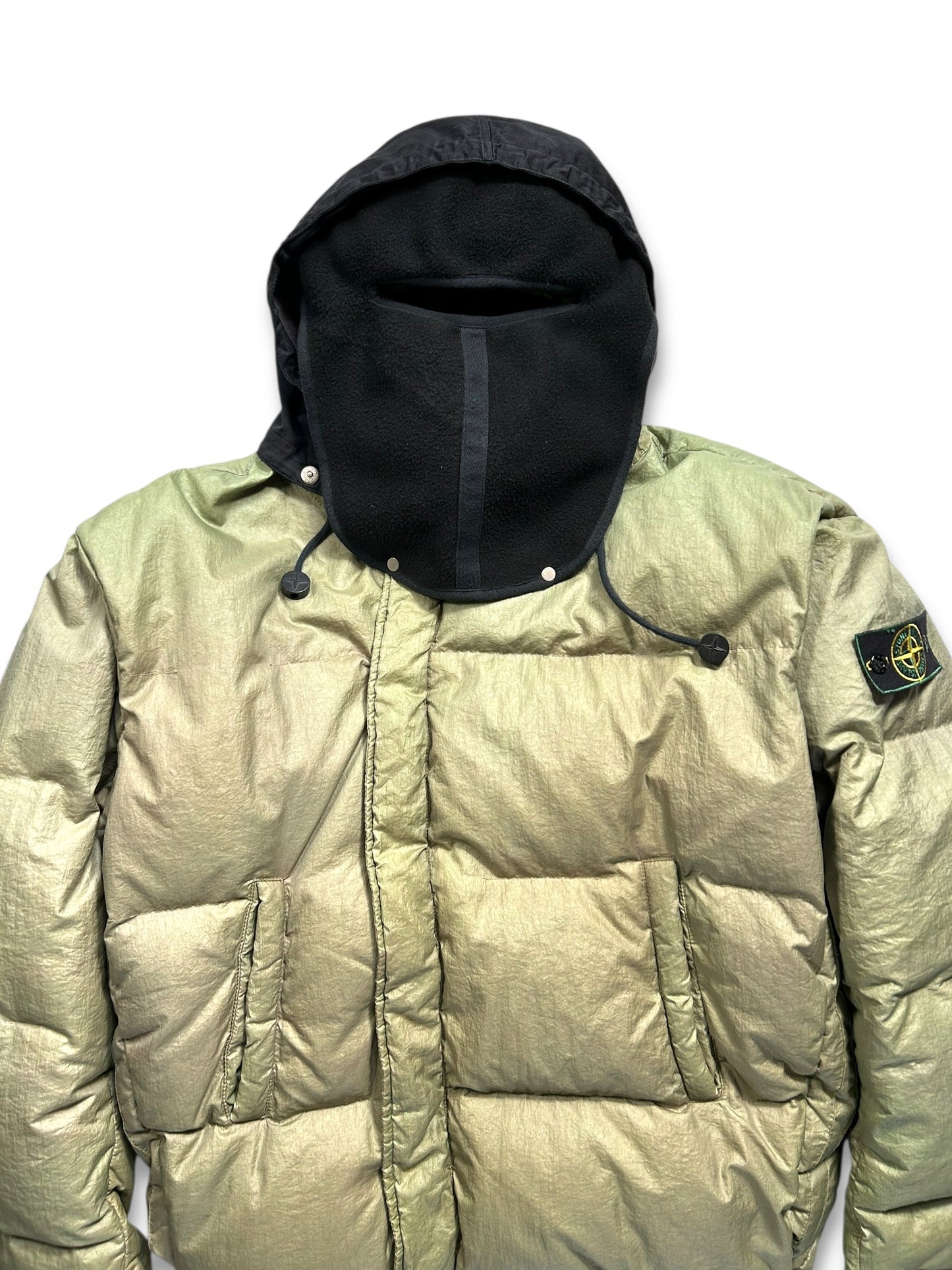 1980's Stone Island Ice Jacket Goose Down With Detachable Balaclava Hood