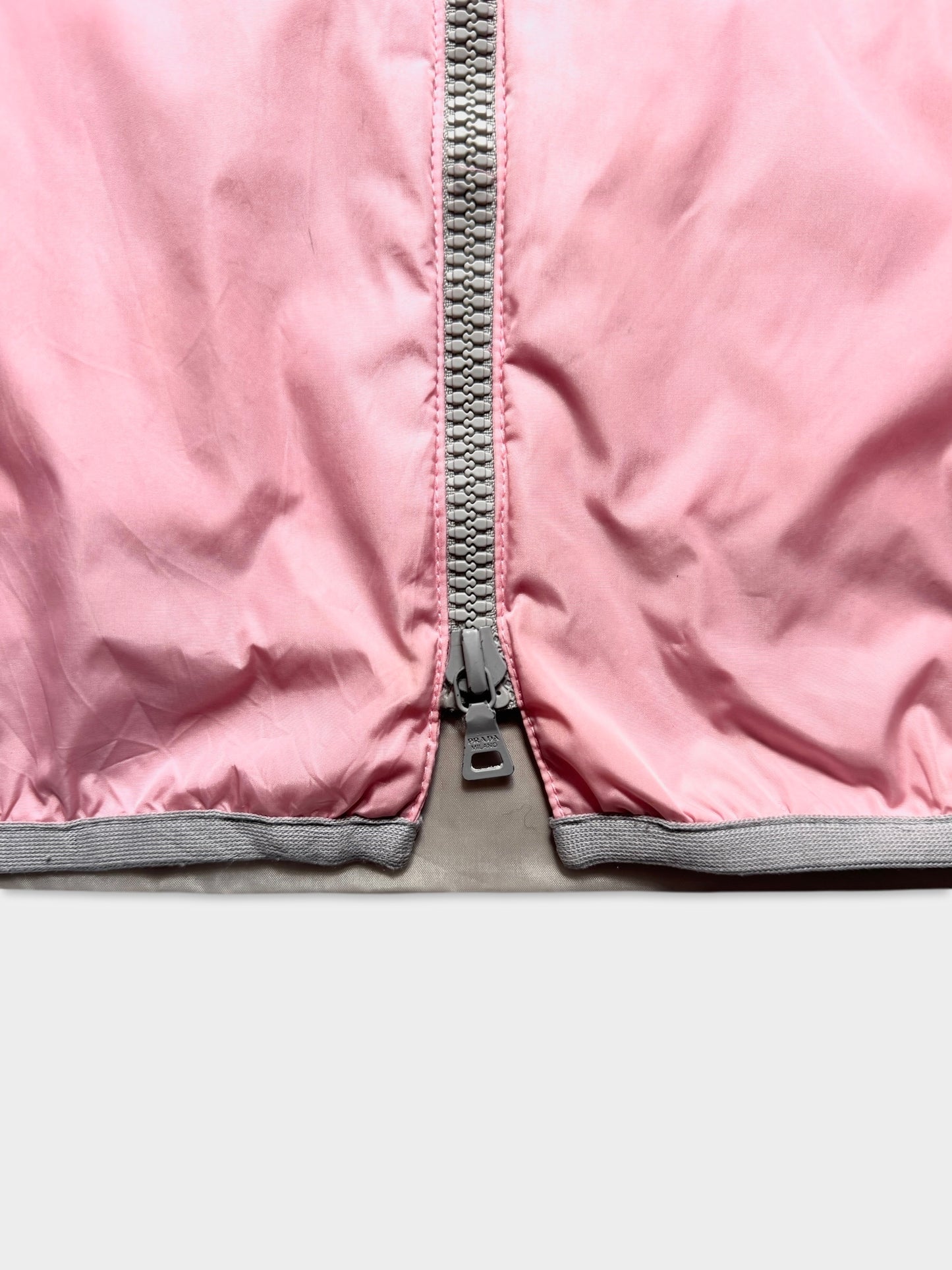 SS00' Prada Sport Baby Pink Nylon Hooded Jacket