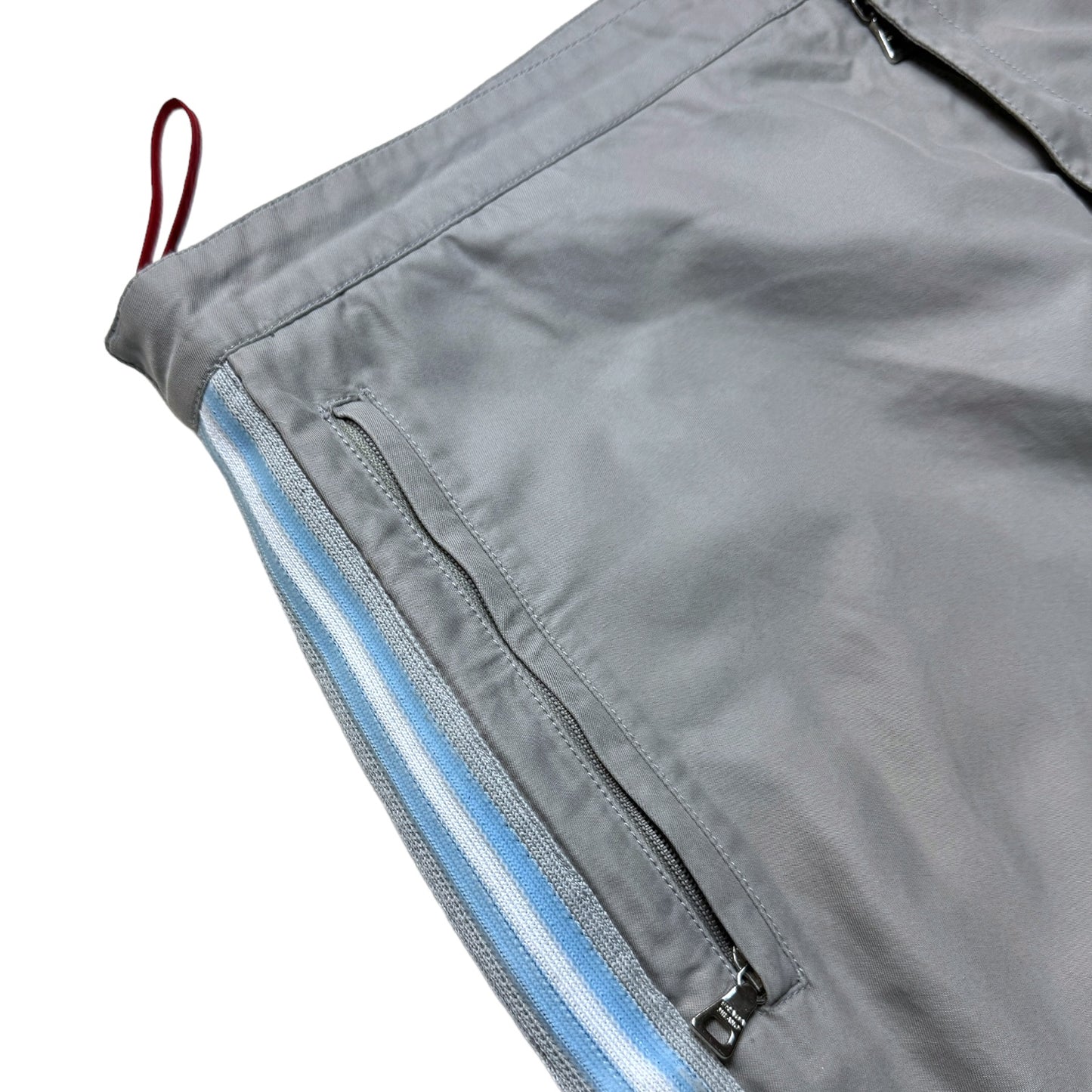 SS00' Prada Silicon Side Stripe Light Grey Pant