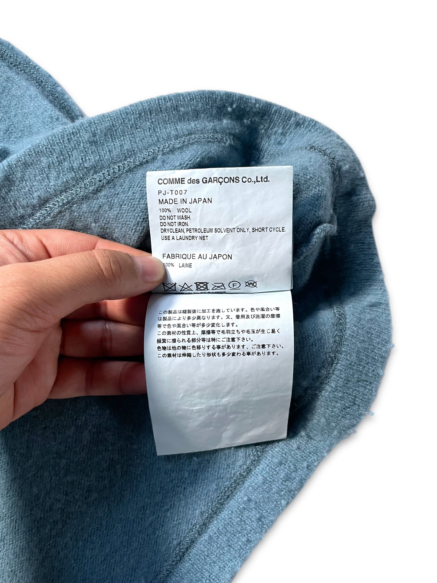 AW22' Comme Des Garcons Homme Plus Sky Blue Knitted Jumper