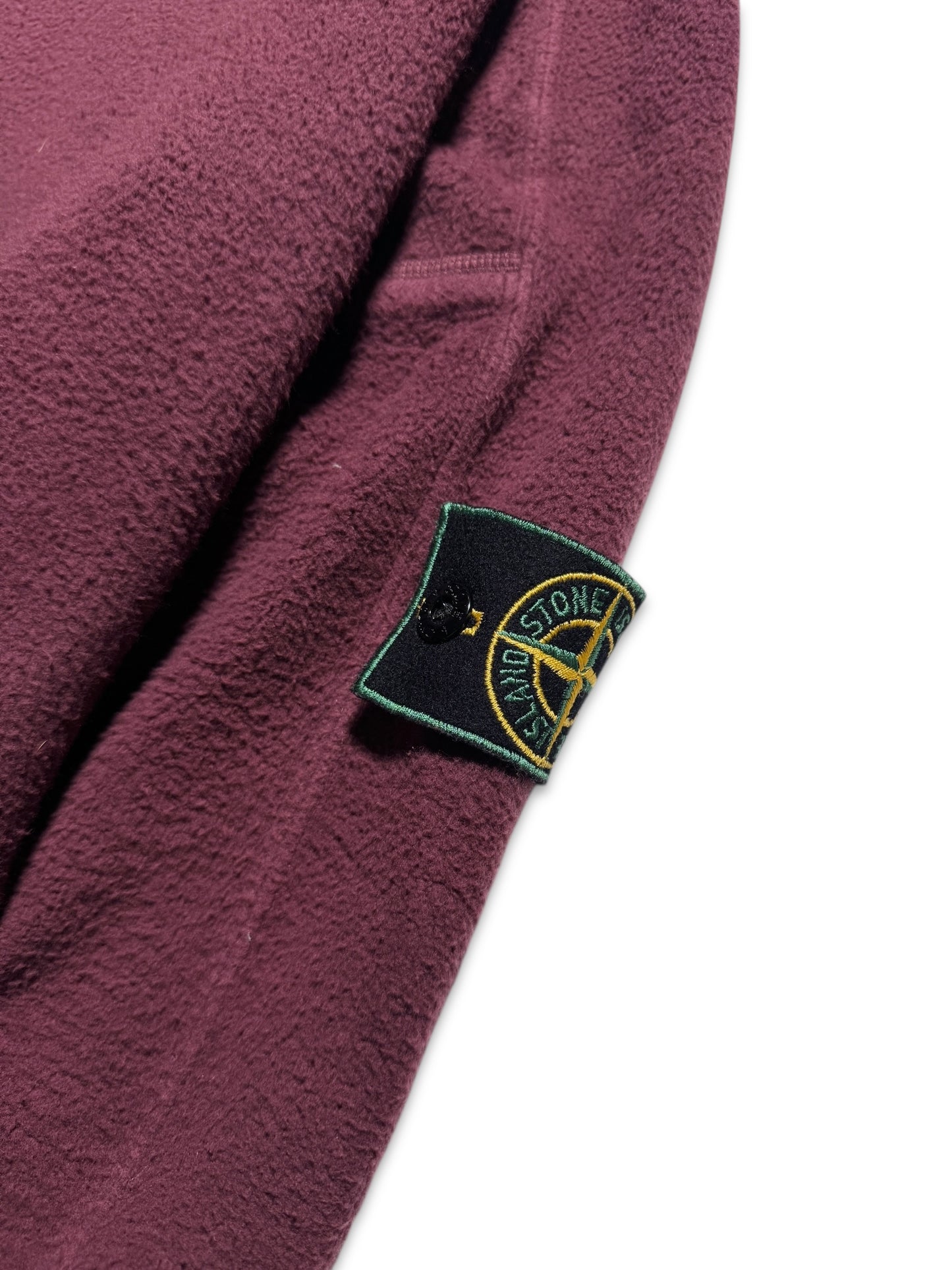 1990's Stone Island Deep Red 1/4 Zip Fleece