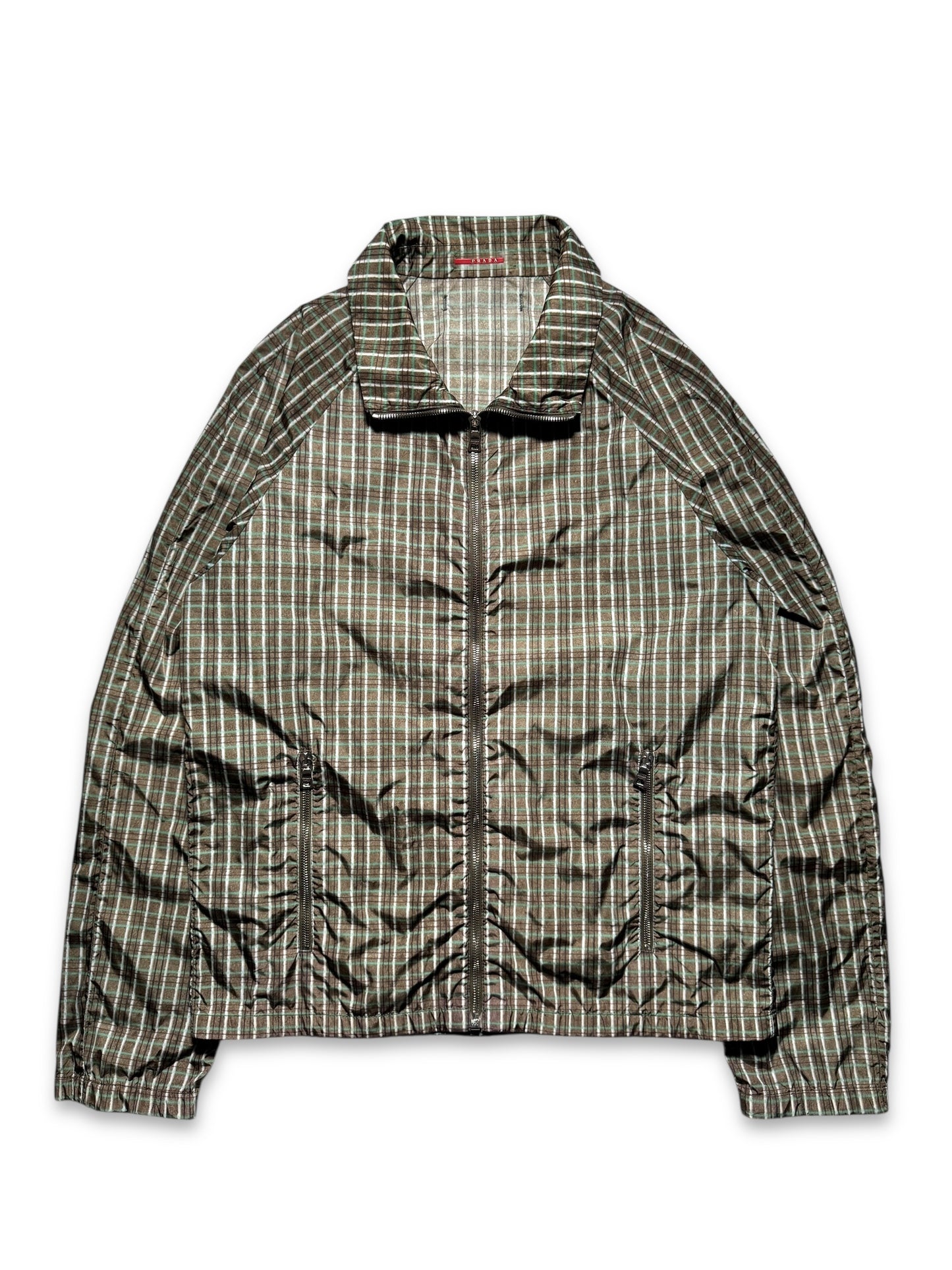 SS07' Prada Plaid Print Cropped Jacket