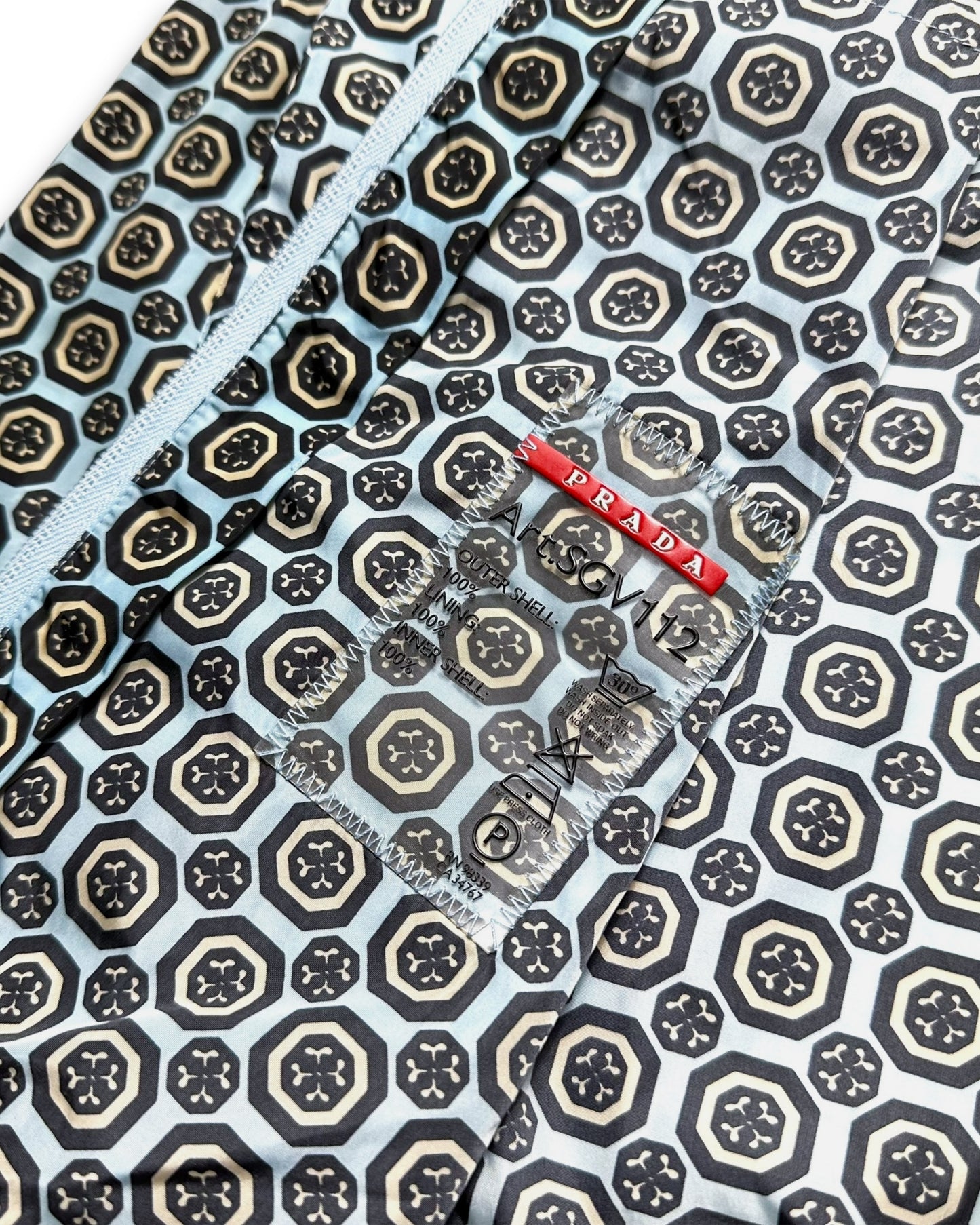 SS11' Prada Sport Nylon Shimmer Persian Pattern Jacket